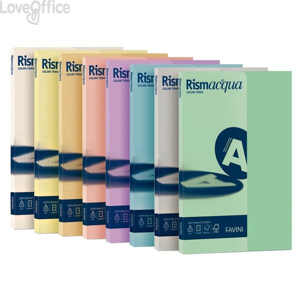 Risma carta colorata - rismette Rismacqua Favini Small - A4 - 90 g/mq - avorio (100 fogli fogli)