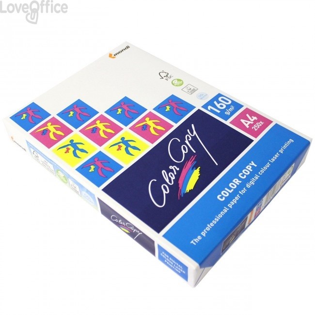 Risma carta A4 di gamma superiore Color Copy Mondi - A4 - 160 g/m² (250 fogli)