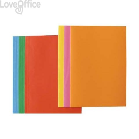 Color Brefiocart - Cartelline Cartoncino senza lembi - Arancio - 35x25 cm (conf.50)