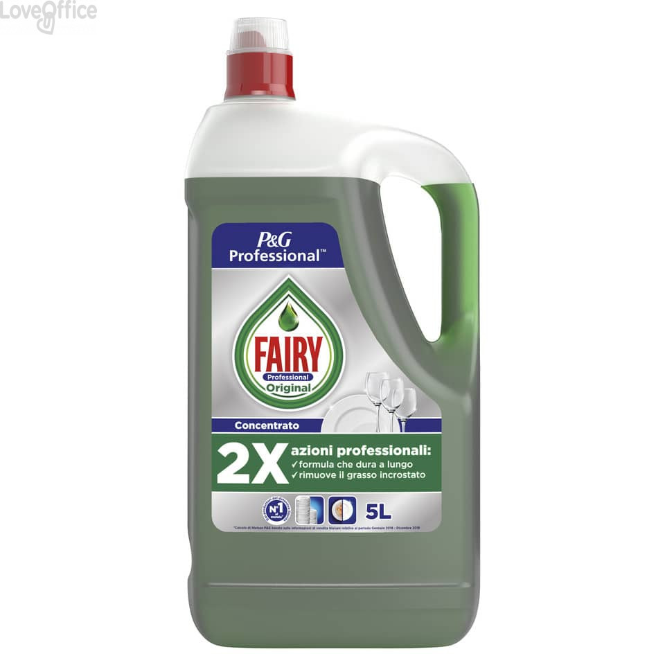 Detergente liquido per stoviglie 5L Fairy Original Verde 