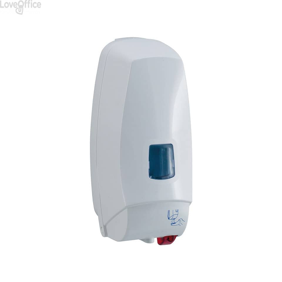 Dispenser elettronico detergenti liquidi cm 12,5x13x27,5 QTS in ABS capacità 1000 ml bianco 5008B/TOE