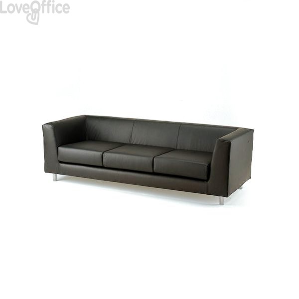 1350 Divano 3 Posti Divanetto Attesa In Similpelle Quad Unisit Nero Qd3 Kn 977 45 Arredi E Lavagne Loveoffice