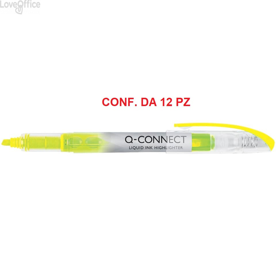 Evidenziatori a penna Q-Connect 1-4 mm Giallo KF00395 (conf.12)