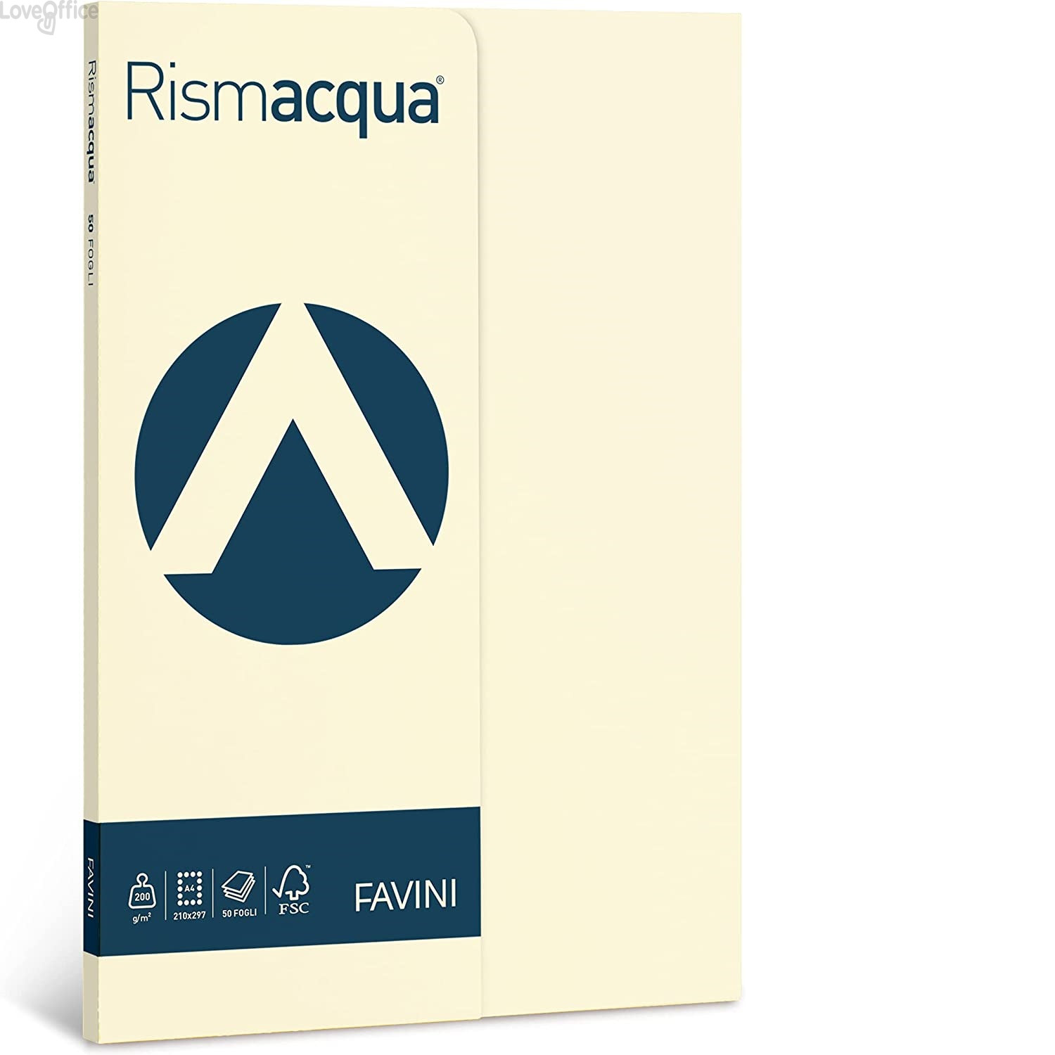 Risma carta colorata - rismette Rismacqua Favini Small - A4 - 90 g/m² - Avorio(100 fogli fogli)