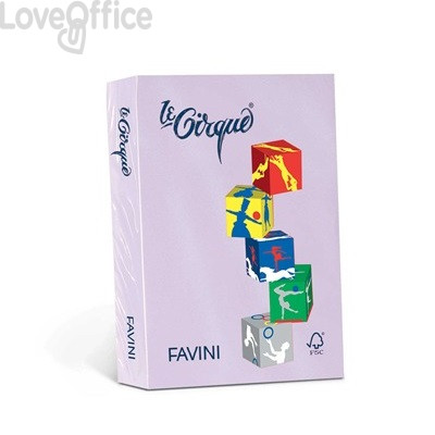 Risma carta colorata Le Cirque Favini - A4 - 80 g/m² - Lilla (risma da 500 fogli)