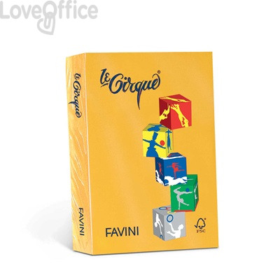 Risma carta colorata Le Cirque Favini - A4 - 80 g/m² - Giallo Oro (risma da 500 fogli)
