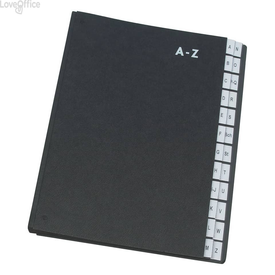 Classificatore alfabetico AZ Q-Connect 270x340 mm - Nero
