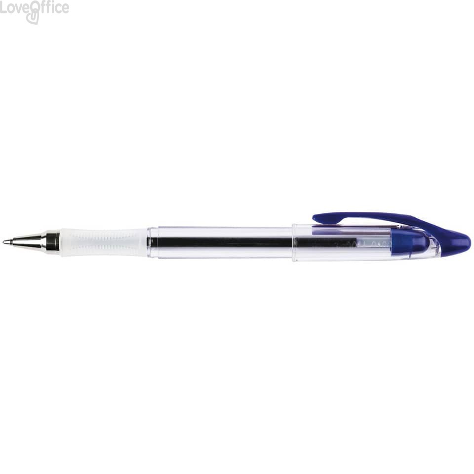 Penna a sfera Q-Connect Delta punta 0,7 mm Blu