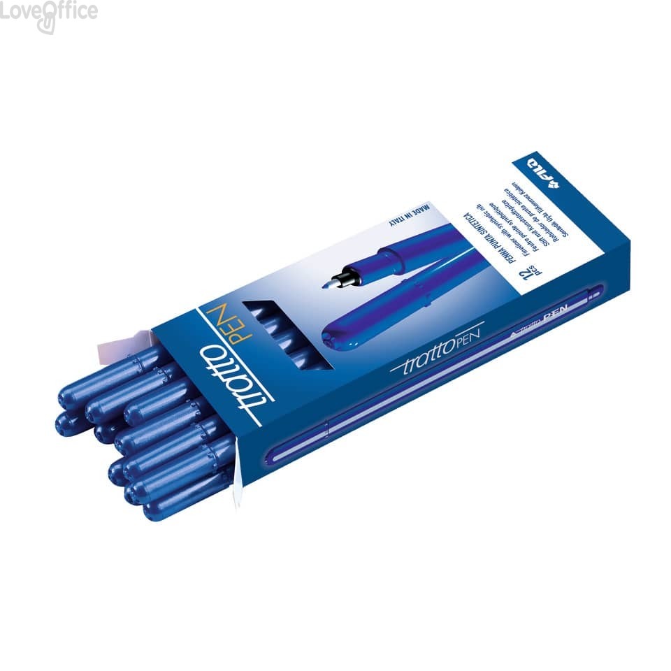 Penne Tratto Pen a punta sintetica - Blu - 0,5 mm (conf.12)