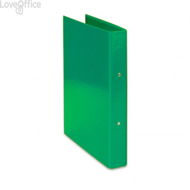 Raccoglitore ad anelli Iris Euro-Cart - in carta plastificata - Dorso 4 cm - 22x30 cm - Verde 