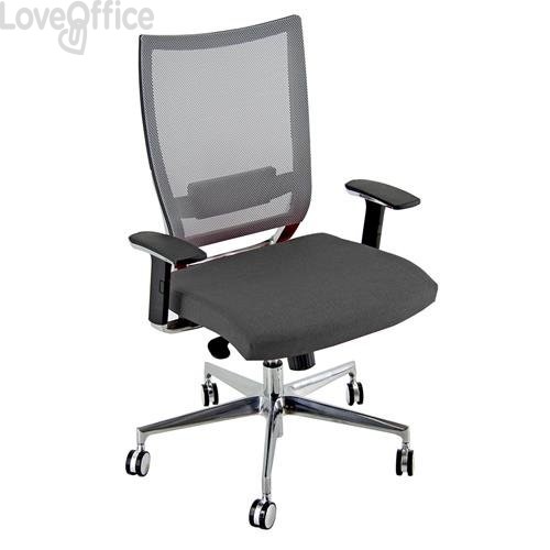 Sedia ergonomica da ufficio CONCEPT UNISIT - similpelle - Grigio - COTXL/KG