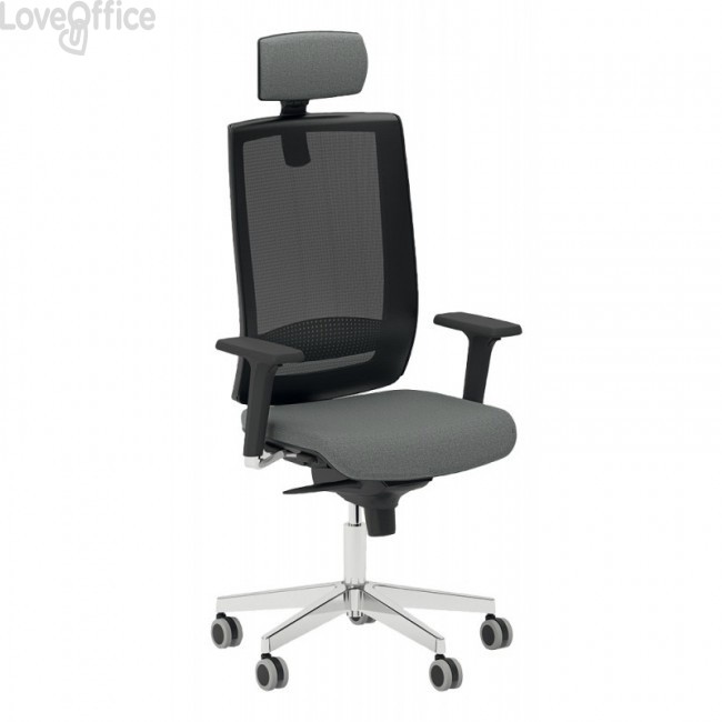 Poltrona ufficio ergonomica KIND UNISIT - ignifugo - Antracite - KIPGN/IT