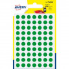 Etichette rotonde in bustina Avery - Verde - ø8 mm - scrivibili a mano - 7 fogli (490 etichette)
