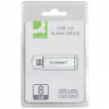 Flash Drive Q-Connect Chiavetta USB 3.0 8 GB Super Speed Argento/Nero - KF16368