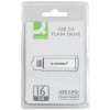 Flash Drive Q-Connect Chiavetta USB 3.0 16 GB Super Speed Argento/Nero - KF16369