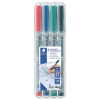 Penna a punta sintetica Staedtler Lumocolor® - Tratto M - non-permanente 315 1 mm Assortito - 315 WP4 (conf.4)