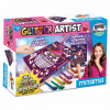 Glitter Artist cat Mitama - Quadretto adesivo A4 + 8 Polverine Glitter + 2 Colle Glitter - colori assortiti