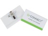 Portabadge Q-Connect plastica con clip e spilla 75x40 mm - KF01568 (conf.50)