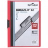 Cartellina con clip Durable DURACLIP® A4 - Dorso 6 mm - capacità 60 fogli in PVC Rosso - 220903