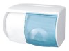 Distributore di carta igienica doppio rotolo QTS 175 mm con capacità massima ø13 cm Bianco con vetrino Blu - IN-TOD/WS