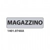 Cartelli per interni "Magazzino" 17x4,5 cm Grigio/nero - 1401.074AA (conf.15)