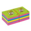 Post-it® Super Sticky Ultracolor -76x76mm-turchese,malva,girasole,fucsia,lime (conf.12)