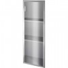 Anta alluminio-vetro Alessandria Unisit color Argento 45x130 cm sinistra