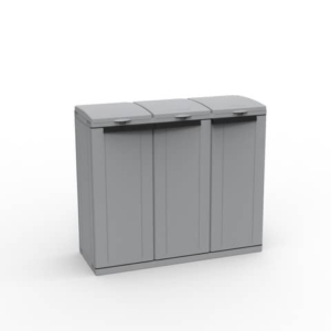 Armadio portarifiuti raccolta differenziata Terry Store Age Grigio/nero - 102x39x88,7 cm - 1002765-0