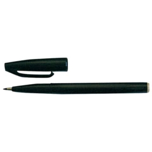Penna punta in fibra Sign Pen Pentel - Nero - 2 mm-0