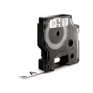 Nastro per etichettatrici Dymo D1 speciali - Poliestere extra strong - 12 mm x 5,5 m - Nero/Bianco - S0718060-0