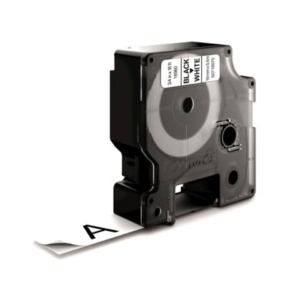 Nastro per etichettatrici Dymo D1 speciali - Poliestere extra strong - 19 mm x 5,5 m - Nero/Bianco - S0718070-0