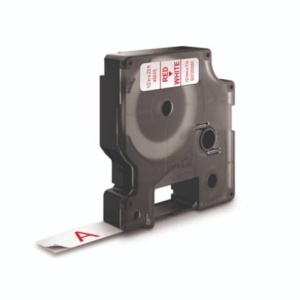 Nastro per etichettatrici Dymo D1 - 12 mm x 7 m - Rosso/Bianco - S0720550-0