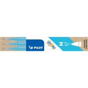 Refill per penna a sfera cancellabile Frixion Ball Pilot - Azzurro - 0,7 mm (M) (conf.3)-0