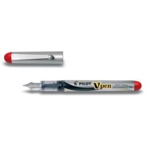 Stilografica usa e getta - Rosso - media - V Pen Silver Pilot-0