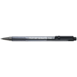 Penne a sfera a scatto BPS Matic Pilot - Nero - 0,7 mm (conf.12)-0