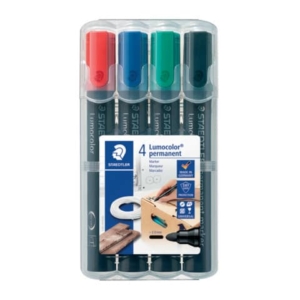 Pennarelli indelebili Lumocolor Permanent Staedtler - Assortito - tonda - 2 mm (conf.4)-0