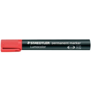 Pennarello indelebile Rosso Lumocolor Permanent Staedtler - tonda - 2 mm-0
