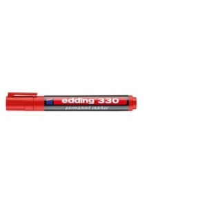 Pennarello indelebile Rosso Edding 330 - scalpello - 1-5 mm-0