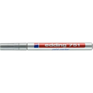 Pennarello Indelebile a vernice Edding 751 - Argento - tonda - 1-2 mm-0