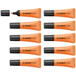Evidenziatori NEON Stabilo - 2-5 mm - Arancione - 72/54 (conf.10)-0