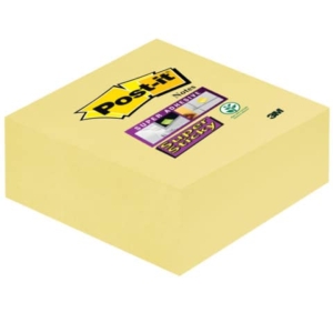 Foglietti Post-It® Super Sticky - 76x76 mm (cubo 270 fogli Giallo Canary™)-0