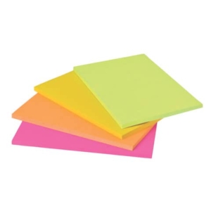 Foglietti riposizionabil Post-it® SuperSticky Meeting Note Large - 200x149 mm - Verde, Giallo, Arancio, Rosa - 6845-SSP (conf.4)-0
