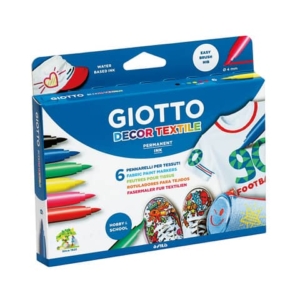 Pennarelli Decor Textile GIOTTO - 1-3 mm - da 3 anni (conf.6)-0