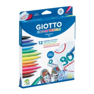Pennarelli Decor Textile GIOTTO - 1-3 mm - da 3 anni (conf.12)-0