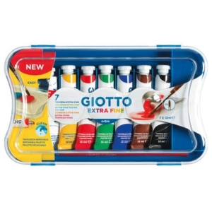 Tubetti tempera GIOTTO - 12 ml - 303000 (conf.7+1 pennello)-0