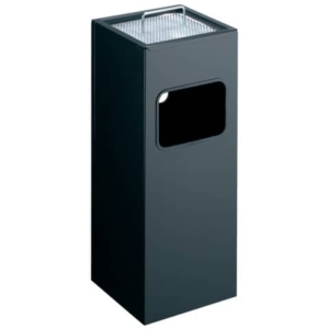 Posacenere in metallo con sabbia Durable - Metal bin - quadrato - Nero - H 62 - L 25 cm - 3331-01-0