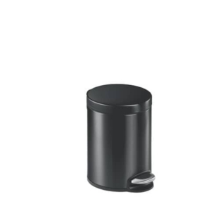 Cestino gettacarte a pedale Durable acciaio inox color carbone - 29 x 20,5 øcm - 5 litri - 3410-58-0