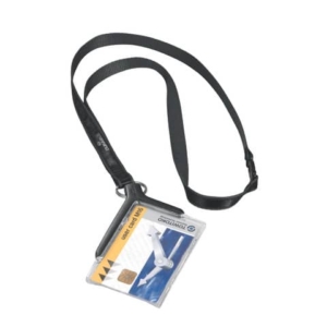 Portabadge Durable DELUXE 54x85 mm con cordoncino Trasparente 820758 (conf.10)-0