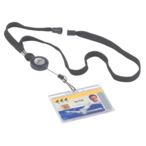 Cordoncino con meccanismo a chiocciola Durable - Nero - 44 cm - 80 cm - 8223-01 (conf.10)-0