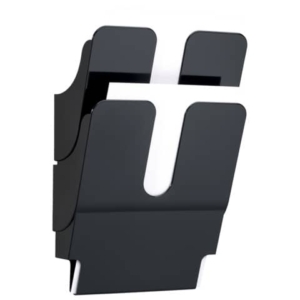Portadepliant da parete Flexiplus Durable - 2 scomparti - A4 - 24,7x10x36 cm - Nero - 1709008060-0